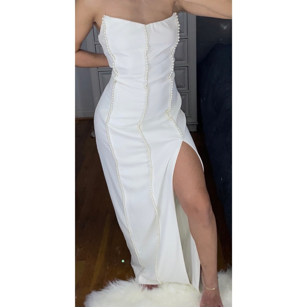 Naked wardrobe off white maxi dress